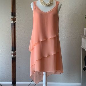 White House Black Market Asymmetric Tiered Dress